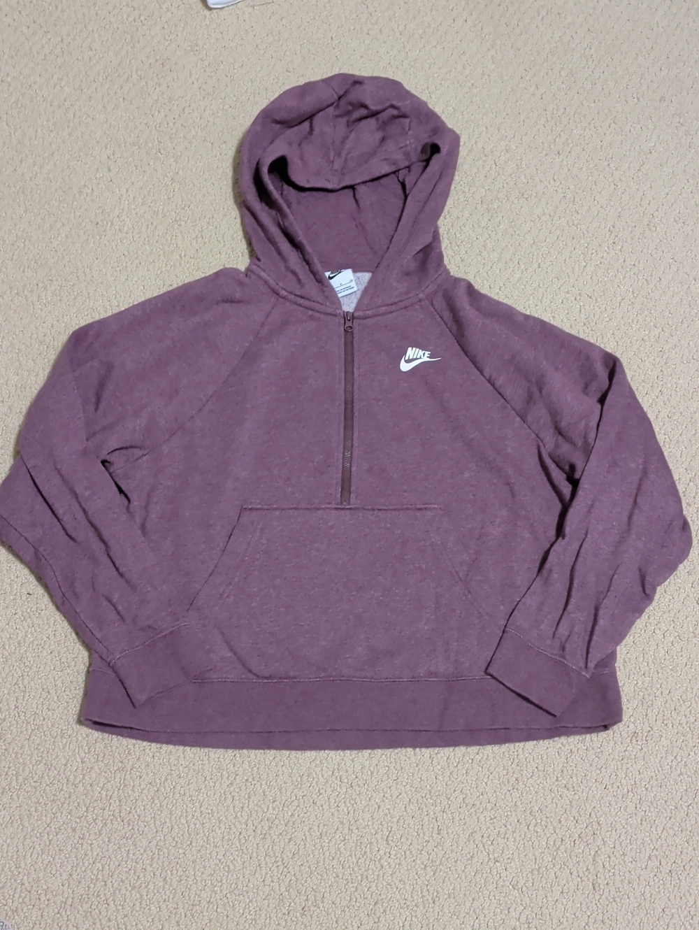 Nike Women Purple Half-Zip Hoodie